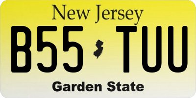 NJ license plate B55TUU