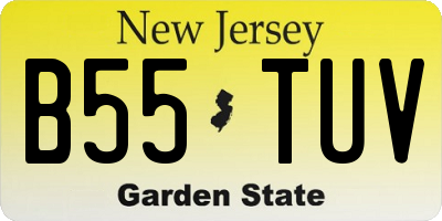 NJ license plate B55TUV