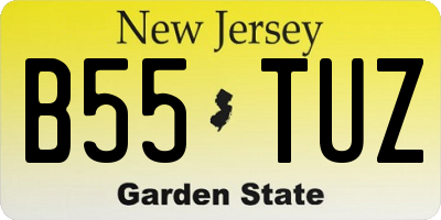 NJ license plate B55TUZ