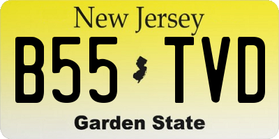NJ license plate B55TVD