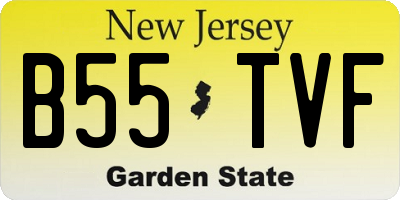 NJ license plate B55TVF