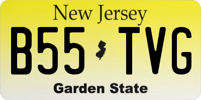 NJ license plate B55TVG