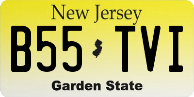 NJ license plate B55TVI