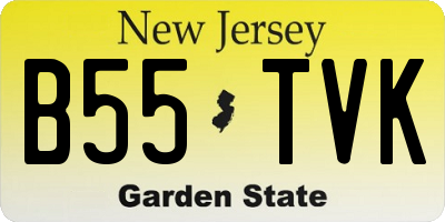NJ license plate B55TVK