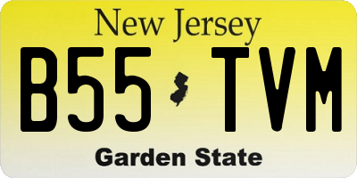 NJ license plate B55TVM