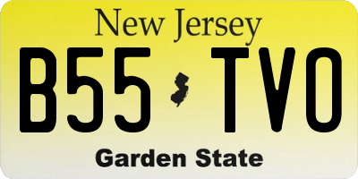 NJ license plate B55TVO