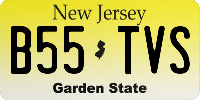 NJ license plate B55TVS