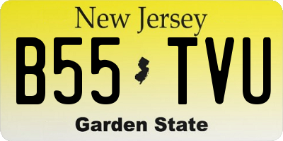 NJ license plate B55TVU