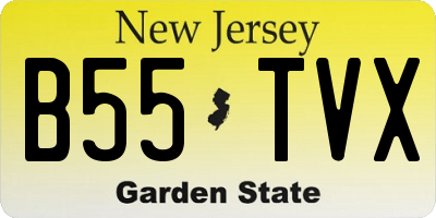NJ license plate B55TVX