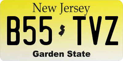 NJ license plate B55TVZ