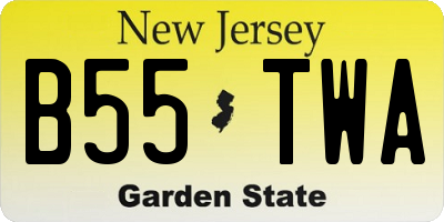 NJ license plate B55TWA