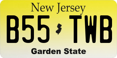 NJ license plate B55TWB