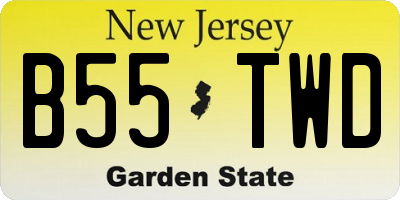 NJ license plate B55TWD