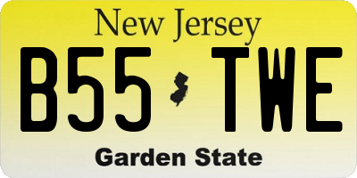 NJ license plate B55TWE