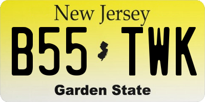 NJ license plate B55TWK