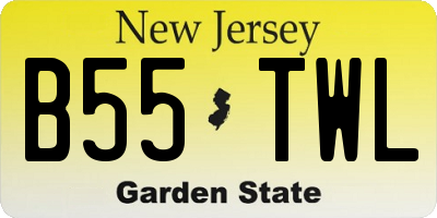 NJ license plate B55TWL