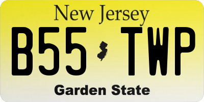 NJ license plate B55TWP
