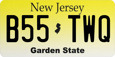 NJ license plate B55TWQ