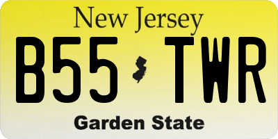 NJ license plate B55TWR