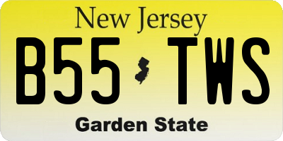 NJ license plate B55TWS