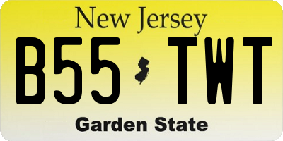NJ license plate B55TWT