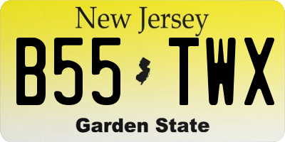 NJ license plate B55TWX