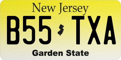 NJ license plate B55TXA