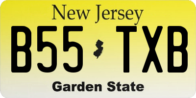 NJ license plate B55TXB