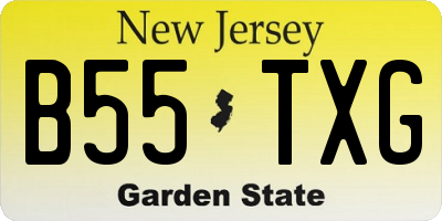 NJ license plate B55TXG