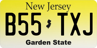 NJ license plate B55TXJ