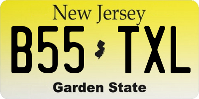 NJ license plate B55TXL