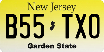 NJ license plate B55TXO