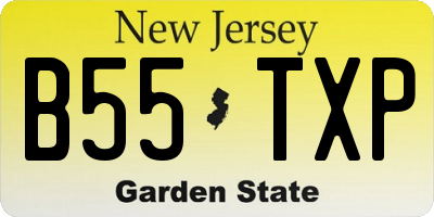 NJ license plate B55TXP
