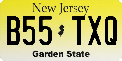NJ license plate B55TXQ