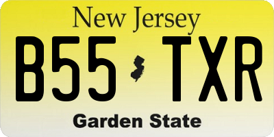 NJ license plate B55TXR