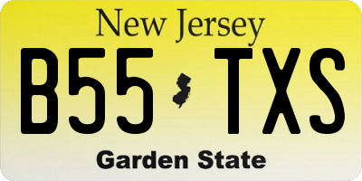 NJ license plate B55TXS