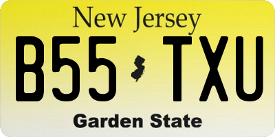 NJ license plate B55TXU
