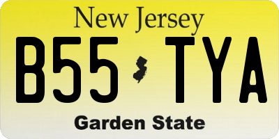 NJ license plate B55TYA