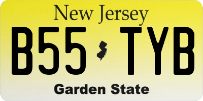 NJ license plate B55TYB