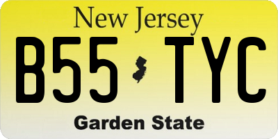 NJ license plate B55TYC