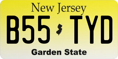 NJ license plate B55TYD