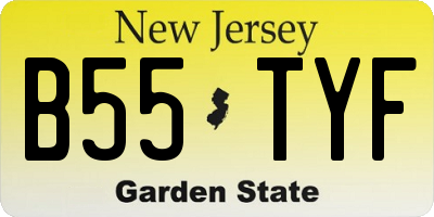 NJ license plate B55TYF