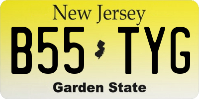 NJ license plate B55TYG