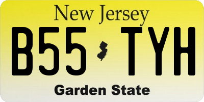 NJ license plate B55TYH