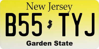NJ license plate B55TYJ