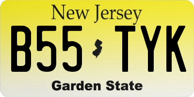 NJ license plate B55TYK