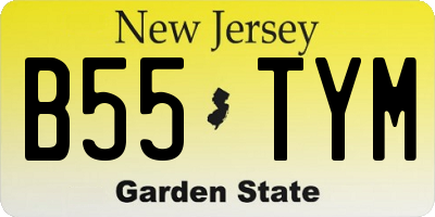 NJ license plate B55TYM