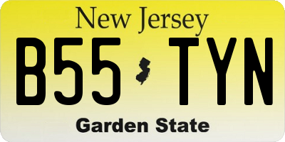 NJ license plate B55TYN