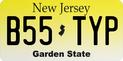 NJ license plate B55TYP