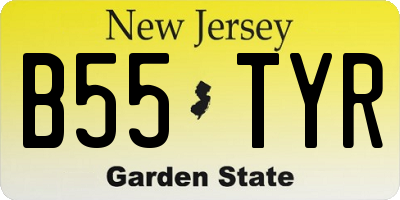NJ license plate B55TYR